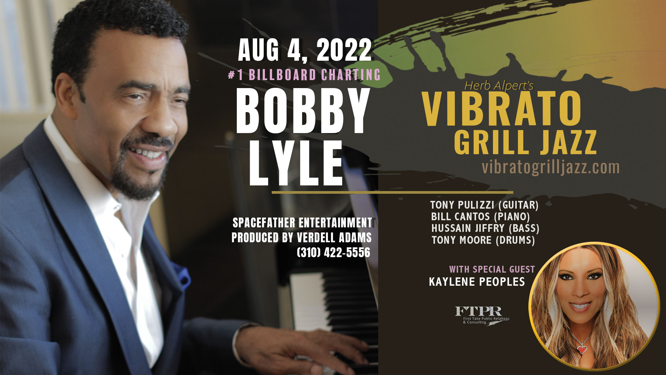 Bobby Lyle Concert Poster Vibrato Grill Jazz